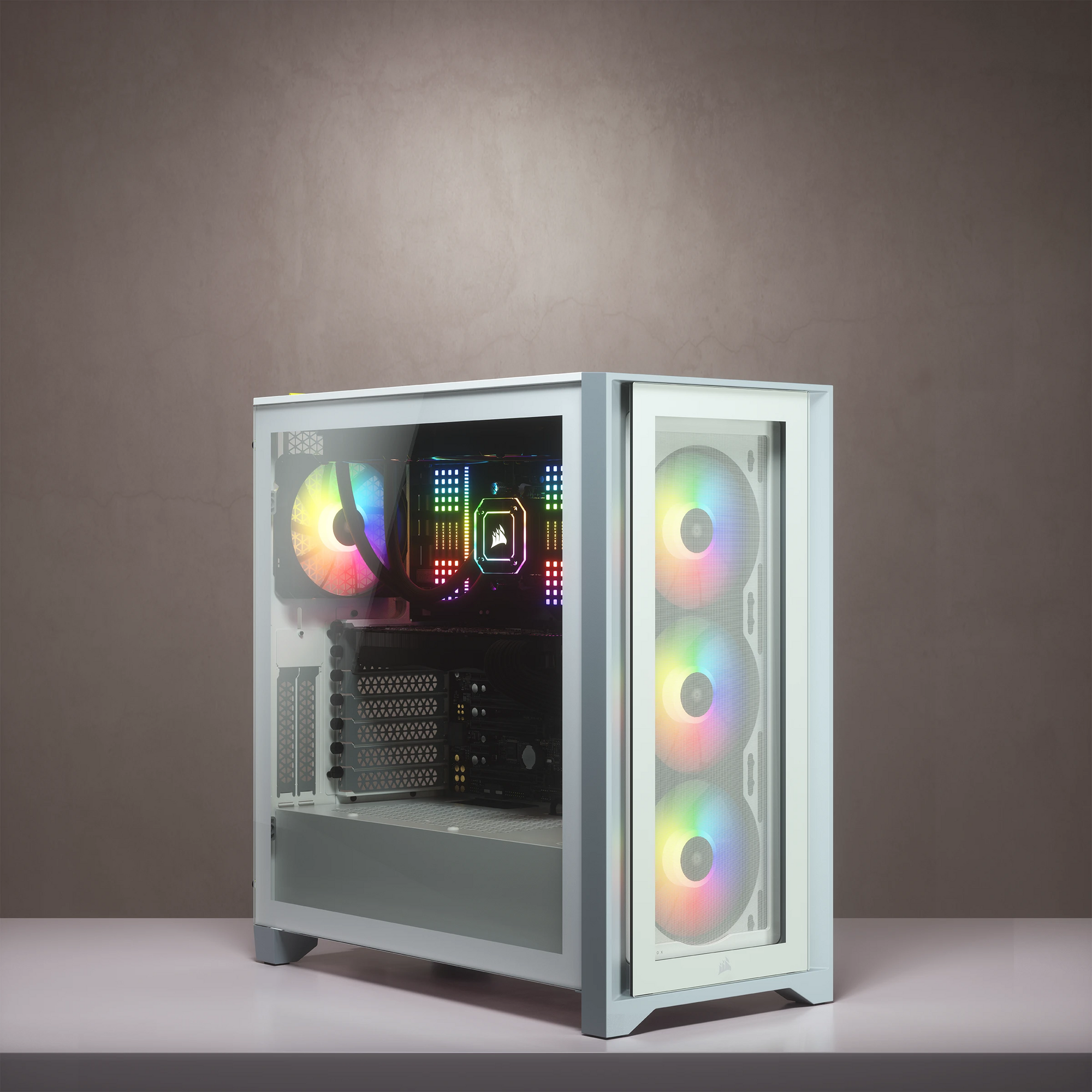 CORSAIR iCUE 4000X RGB Mid-Tower ATX Desktop PC Case (White) — Being Shipped