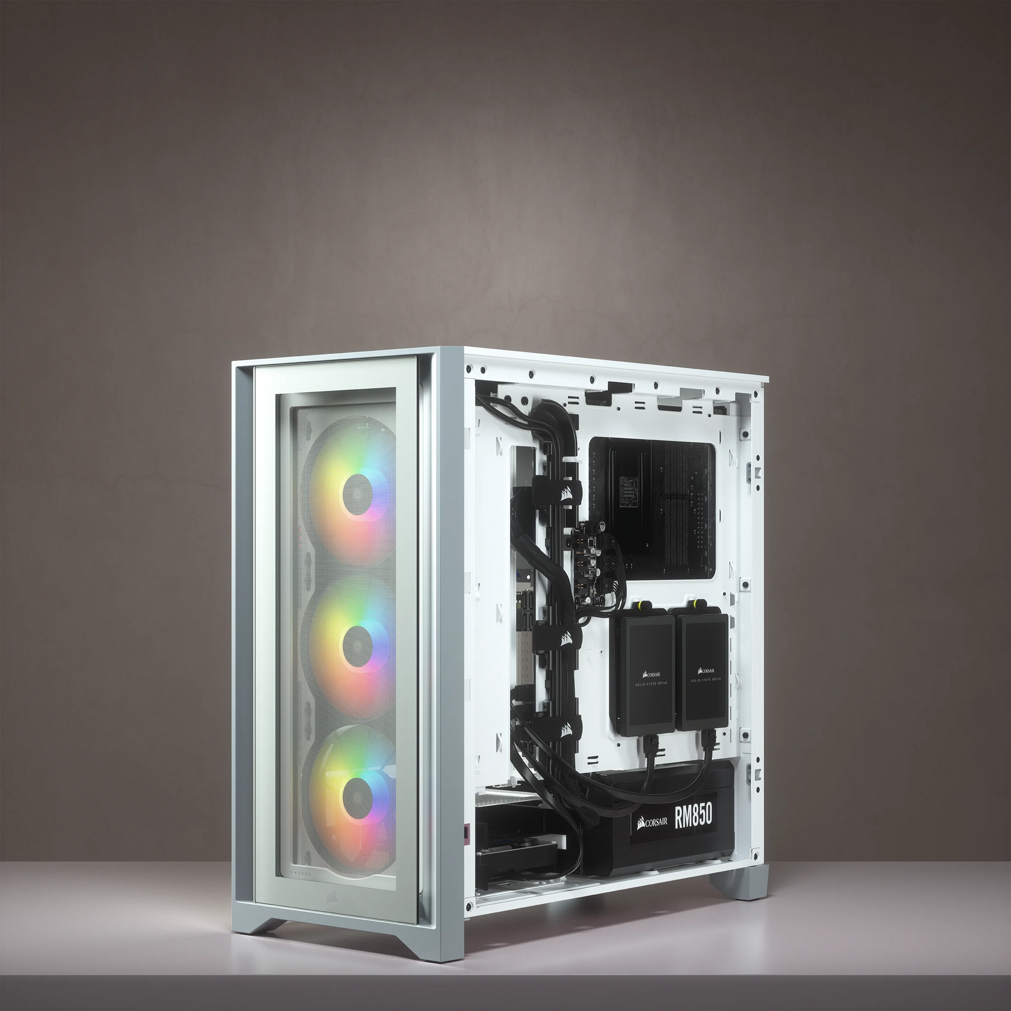 CORSAIR iCUE 4000X RGB Mid-Tower ATX Desktop PC Case (White) — Being Shipped