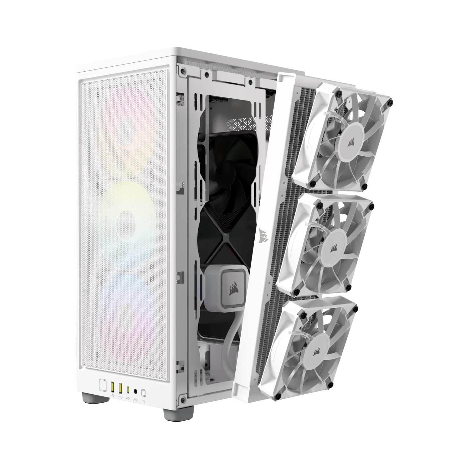 CORSAIR iCUE 2000D RGB AIRFLOW ITX Tower Case (White) — Being Shipped