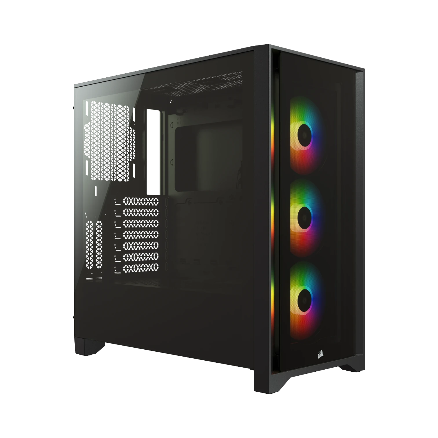 CORSAIR iCUE 4000X RGB Mid-Tower ATX Desktop Case (Black) — Being Shipped