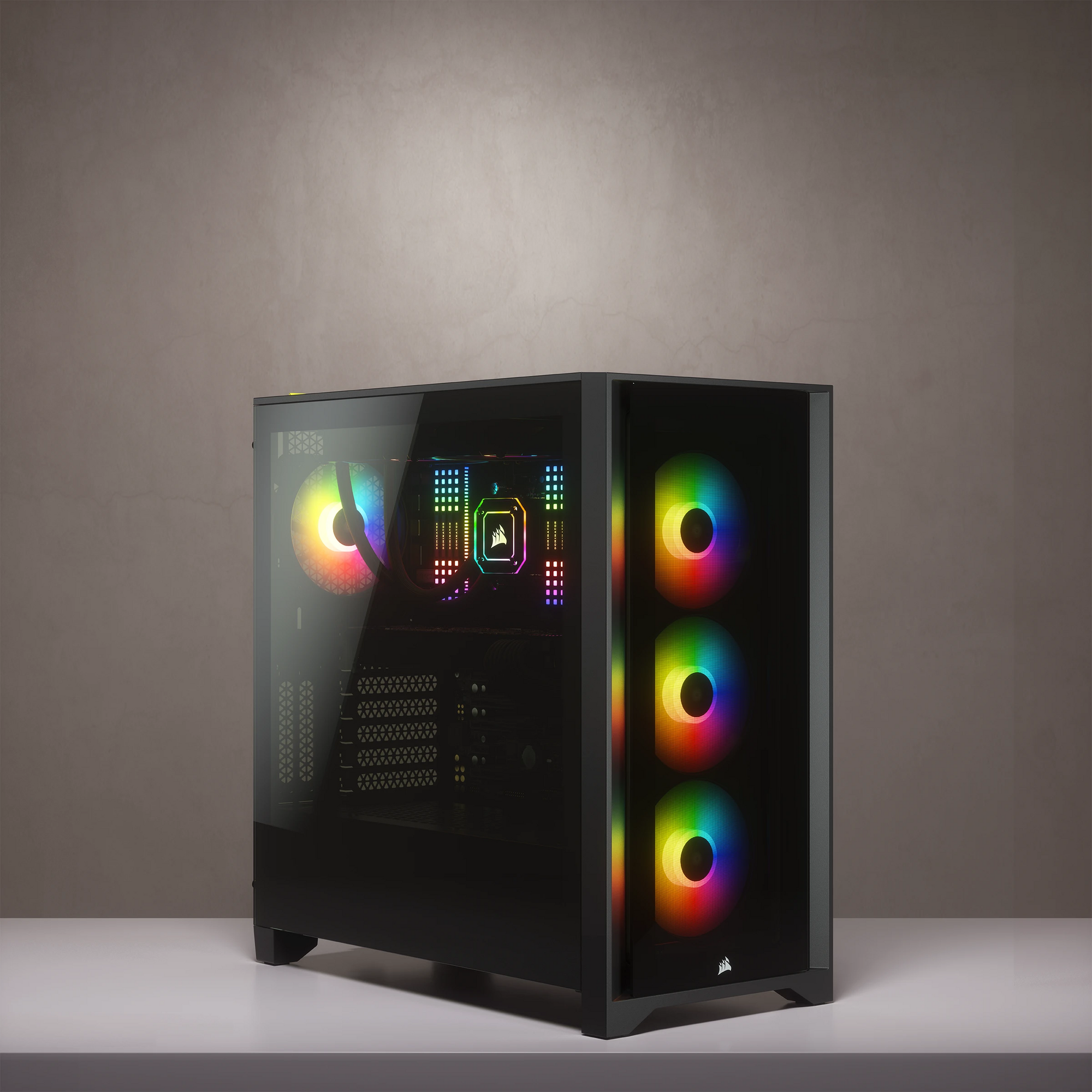 CORSAIR iCUE 4000X RGB Mid-Tower ATX Desktop Case (Black) — Being Shipped