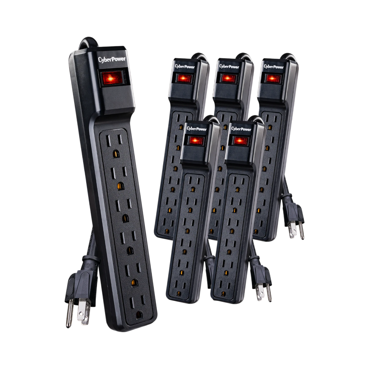 CyberPower 900J/125V 4ft Essential 6 Outlets Surge Protector (6 Pack) — Being Shipped