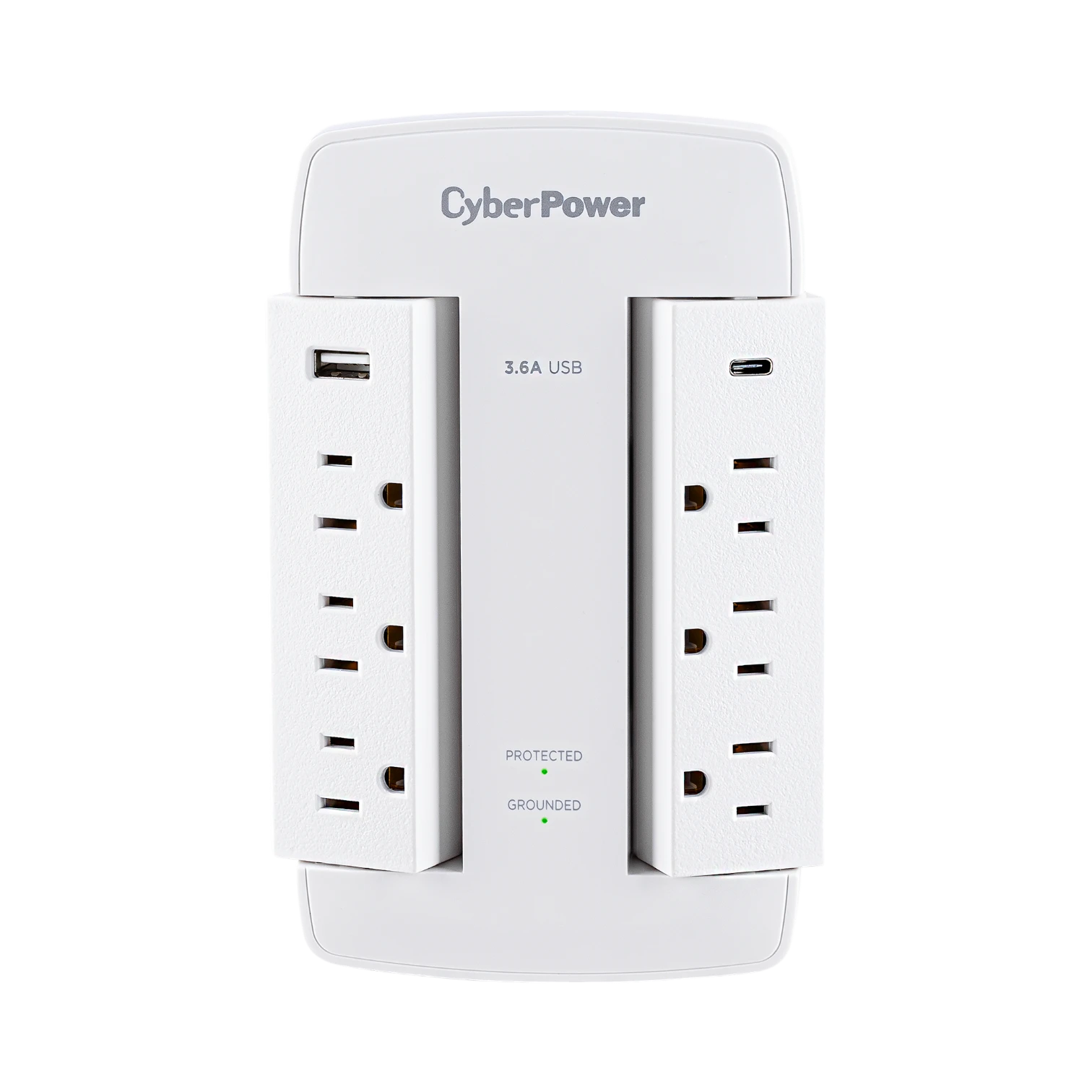 CyberPower CSP600WSURC5 6-Outlet Home/Office Surge Protector with USB Type-C (125V) — Being Shipped