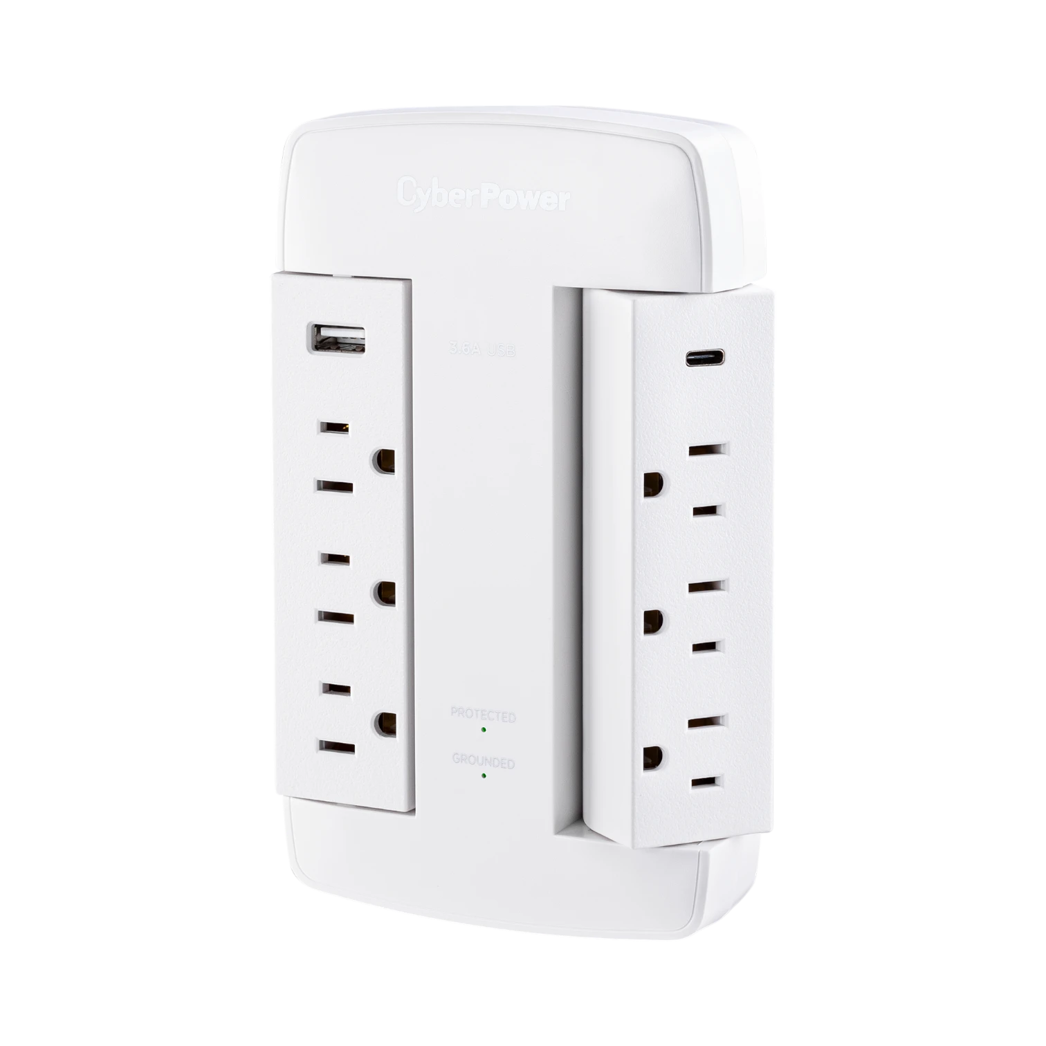 CyberPower CSP600WSURC5 6-Outlet Home/Office Surge Protector with USB Type-C (125V) — Being Shipped