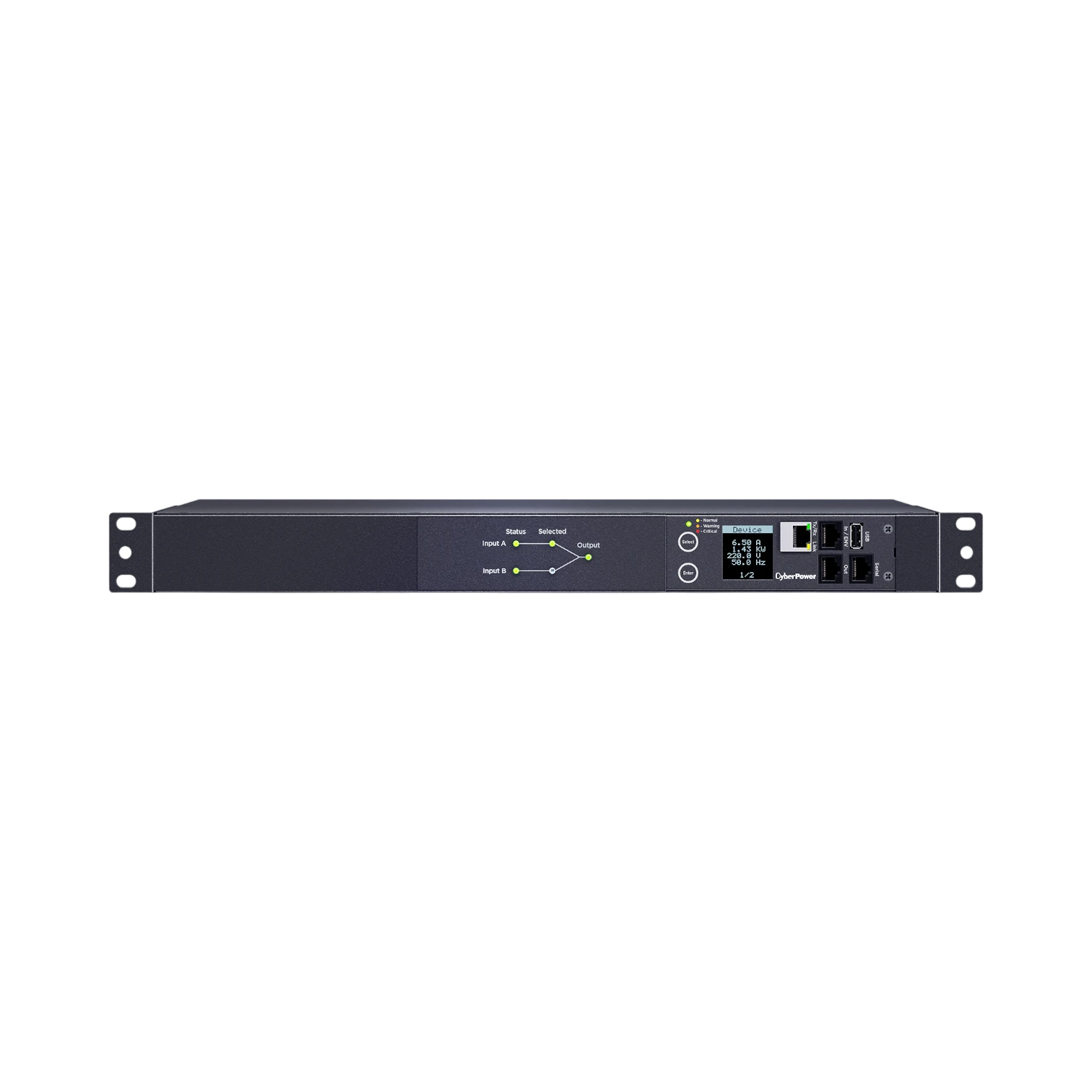 CyberPower PDU44006 Switched ATS 10-Outlet 1 RU Power Distribution Unit (Black) — Being Shipped