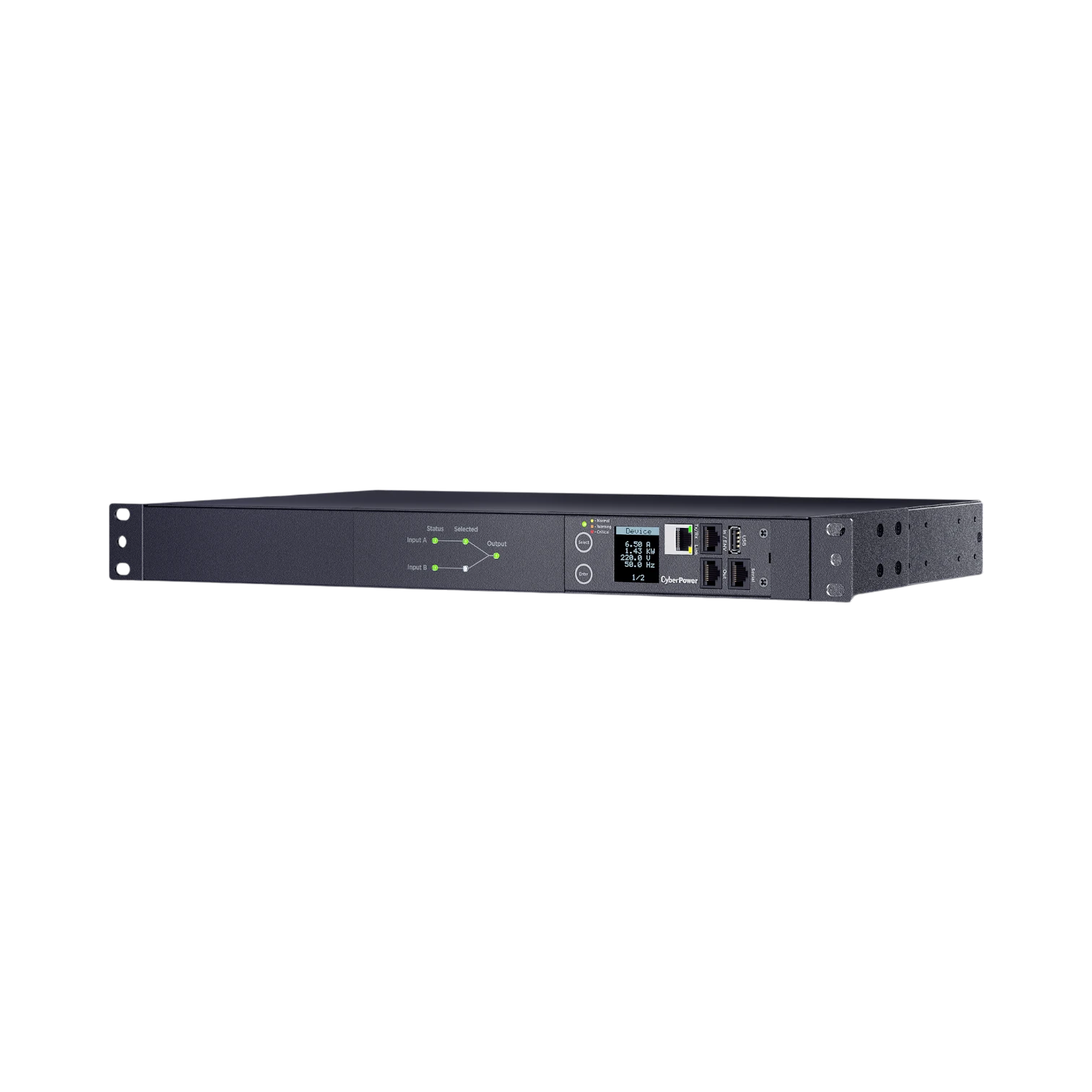 CyberPower PDU44006 Switched ATS 10-Outlet 1 RU Power Distribution Unit (Black) — Being Shipped