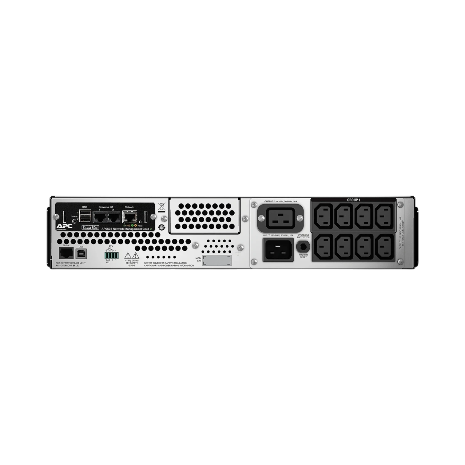 APC Smart-UPS, Line Interactive, 3kVA, Rackmount 2U, 230V, 8x IEC C13+1x IEC C19 outlets, Network Card, AVR, LCD — Being Shipped