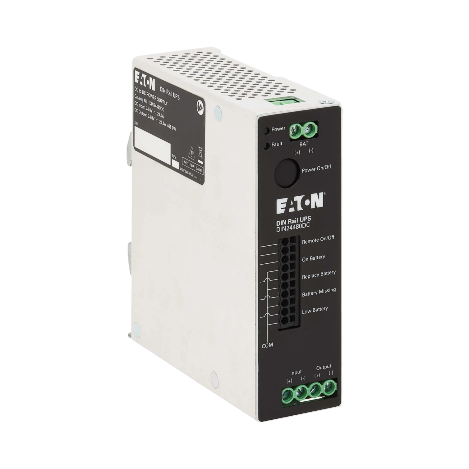 Eaton 480W 24V DC DIN Rail Industrial UPS, Hardwire Input/Output — Being Shipped