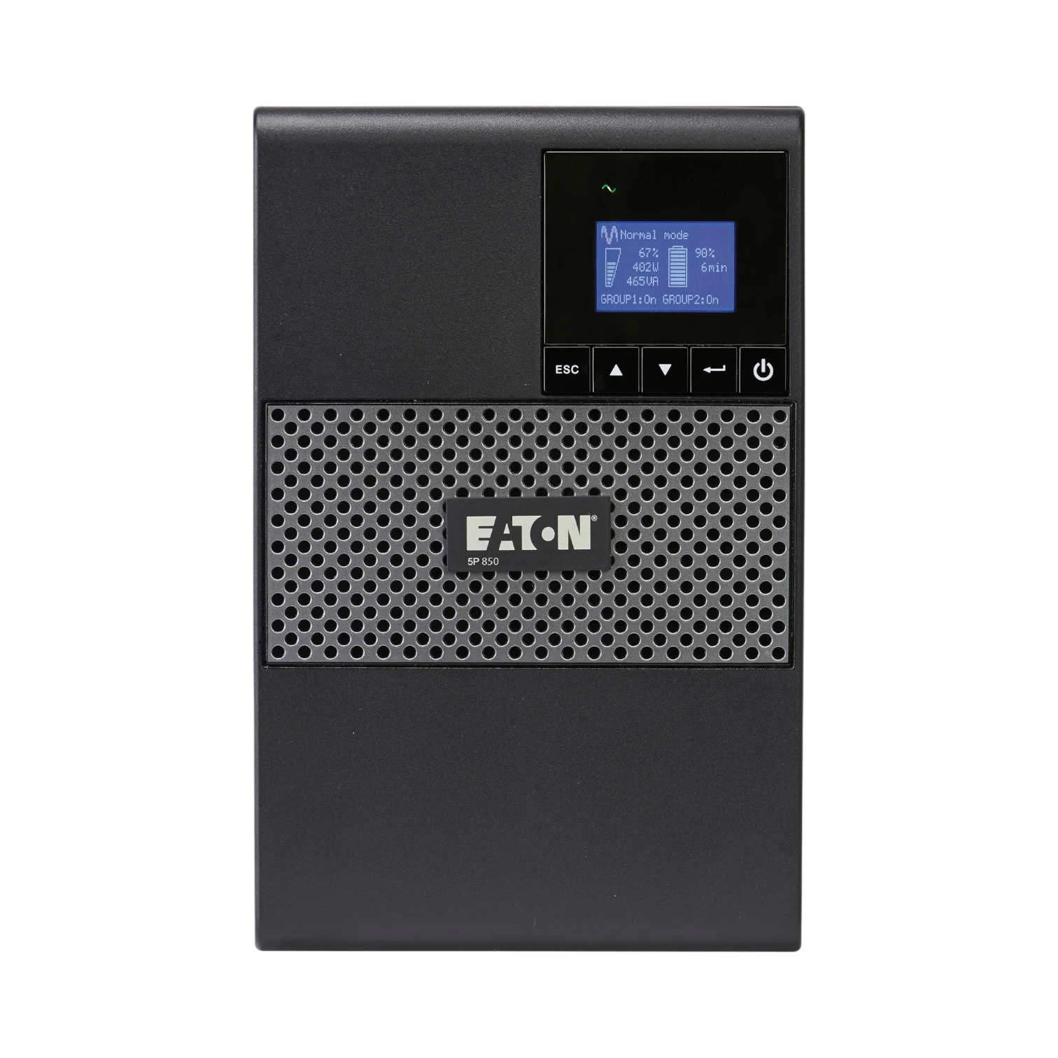 Eaton 5P UPS, 850 VA, 600 W, C14 Input, Outputs: (6) C13, 230V, True Sine Wave — Being Shipped