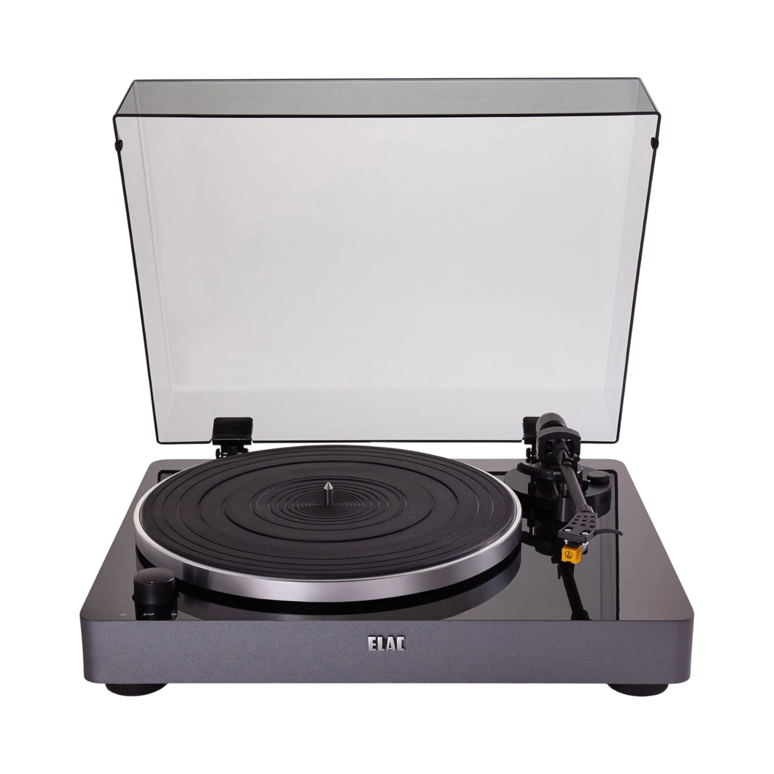 ELAC Miracord 50 Turntable (Glossy Black / Silver Base) — Being Shipped