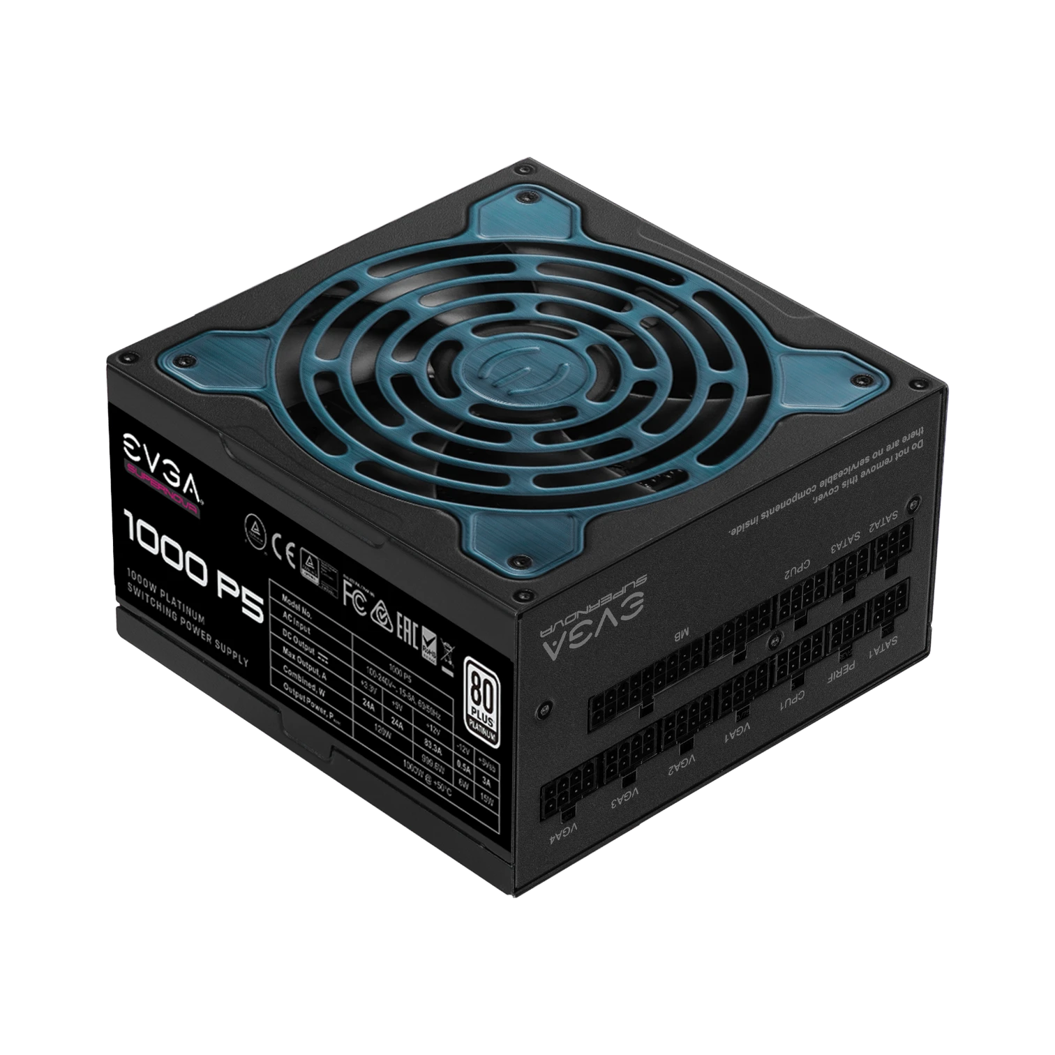 EVGA SuperNOVA 1000 P5, 80 Plus Platinum 1000W, Fully Modular, Eco Mode with FDB Fan, Power Supply — Being Shipped