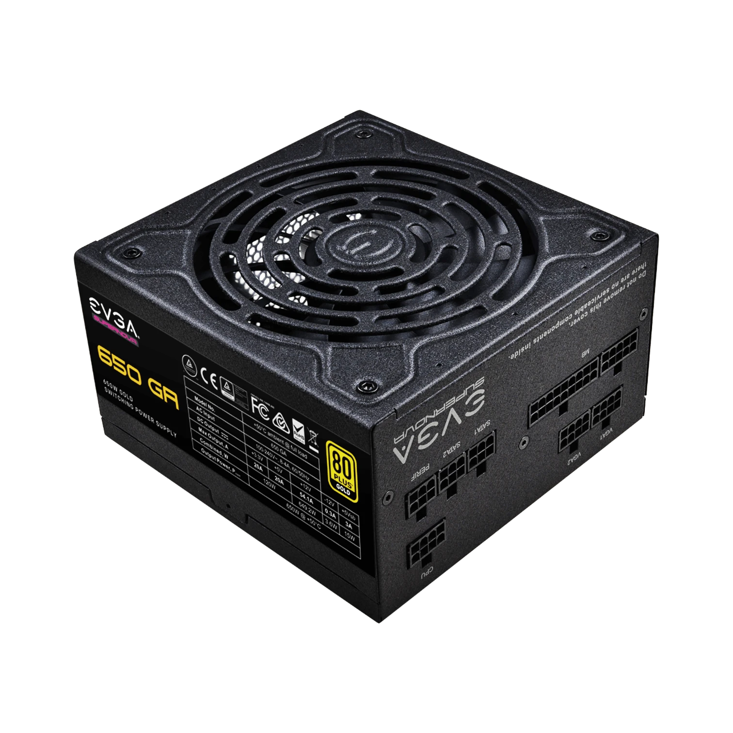 EVGA SuperNOVA 650 GA, 80 Plus Gold 650W, Fully Modular, Eco Mode, Compact 150mm Size, Power Supply — Being Shipped