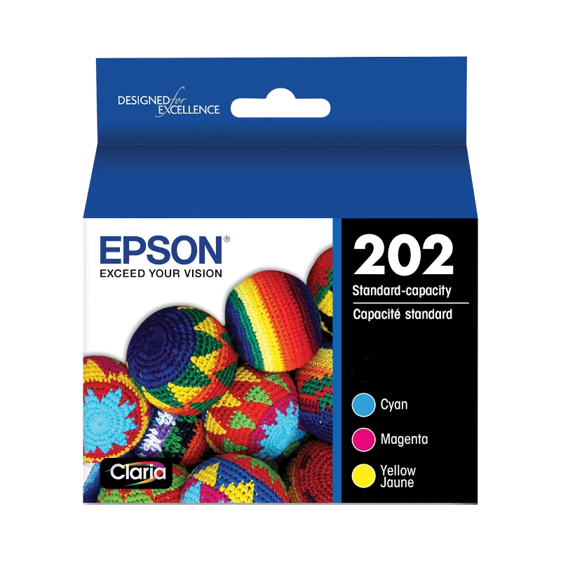 Epson Claria 202 Standard-Capacity Ink Cartridge Color Combo Pack (Cyan, Magenta, Yellow) — Being Shipped