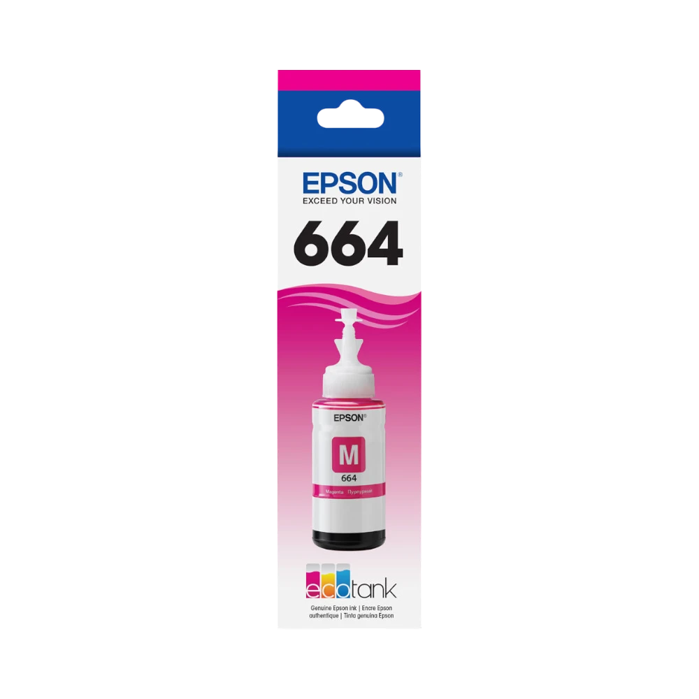 Epson T664 Magenta Ink Bottle with Sensormatic (70mL) — Being Shipped