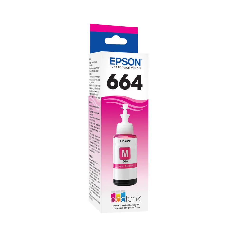 Epson T664 Magenta Ink Bottle with Sensormatic (70mL) — Being Shipped