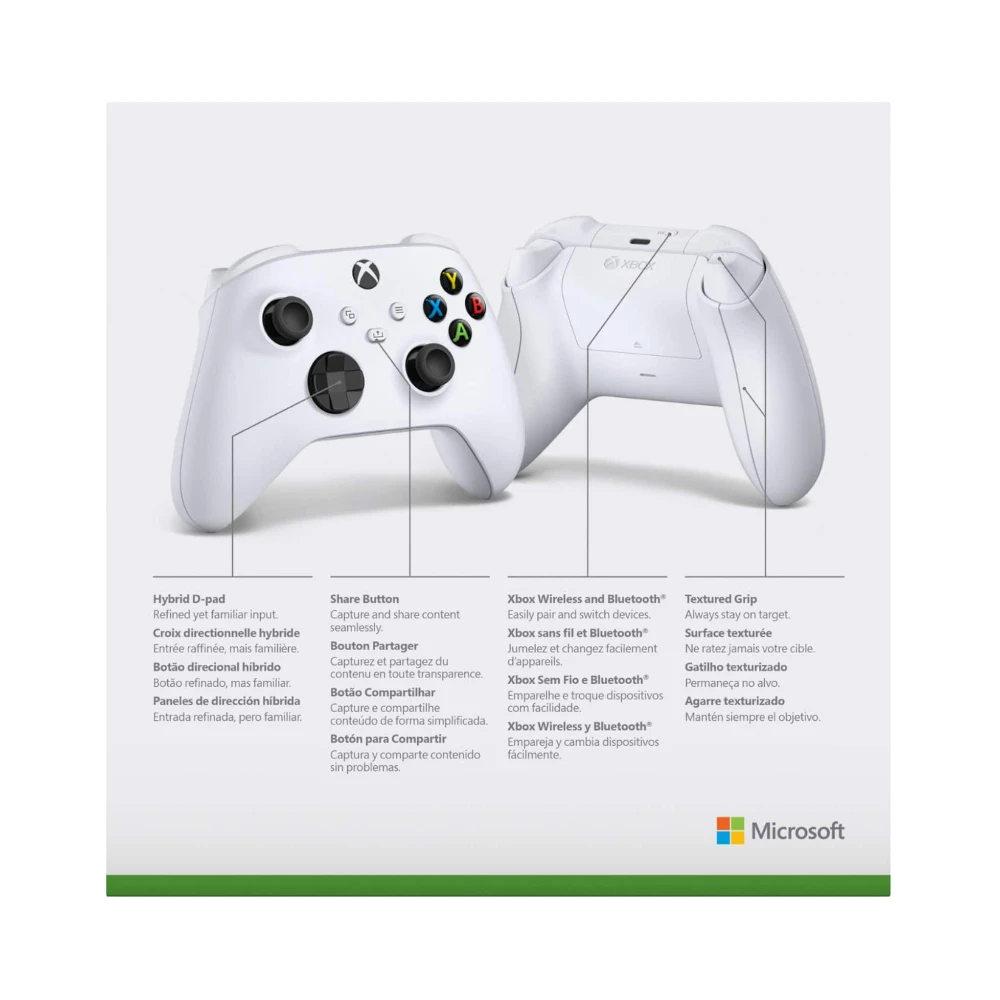 Microsoft Xbox Wireless Gaming Controller for Xbox Series X, Xbox Series S, Xbox One, Windows Devices (Robot White) — Being Shipped