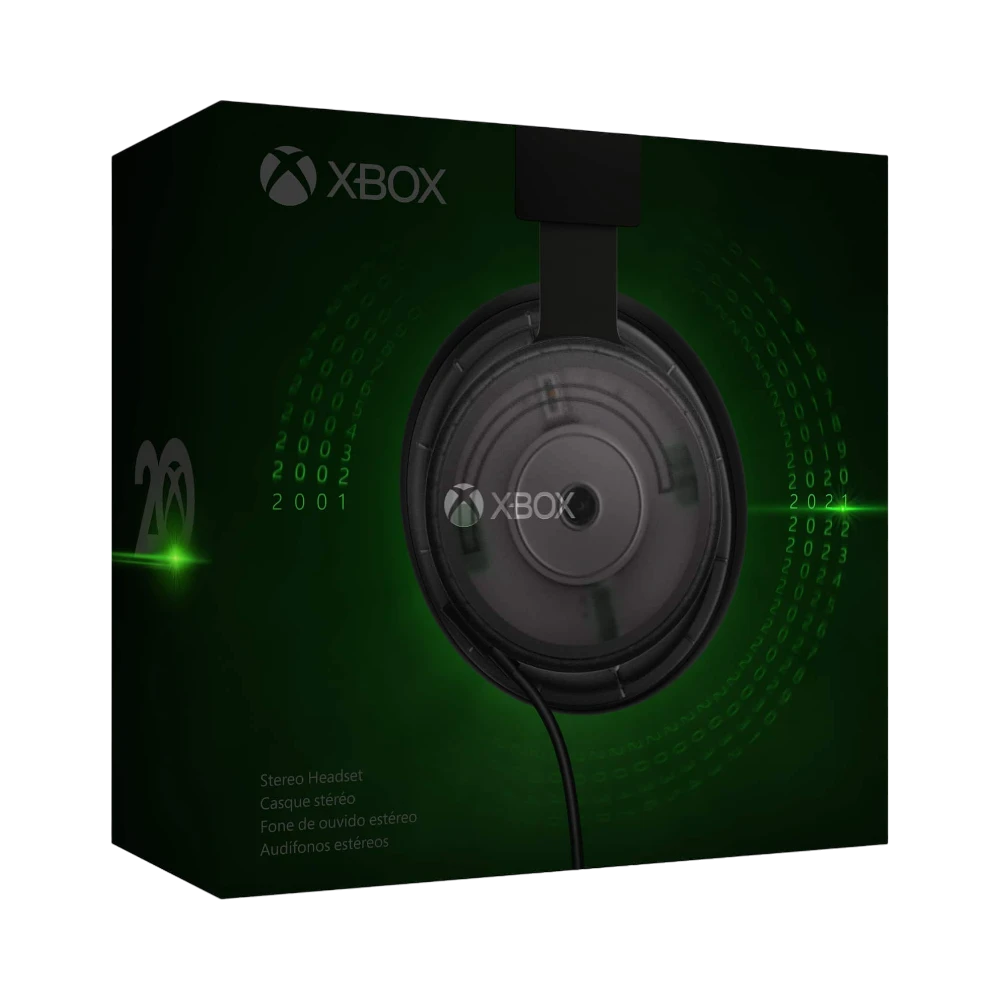 Microsoft Xbox 20th Anniversary Special Edition Stereo Gaming Over-the-Ear Headset (Classic Black) — Being Shipped