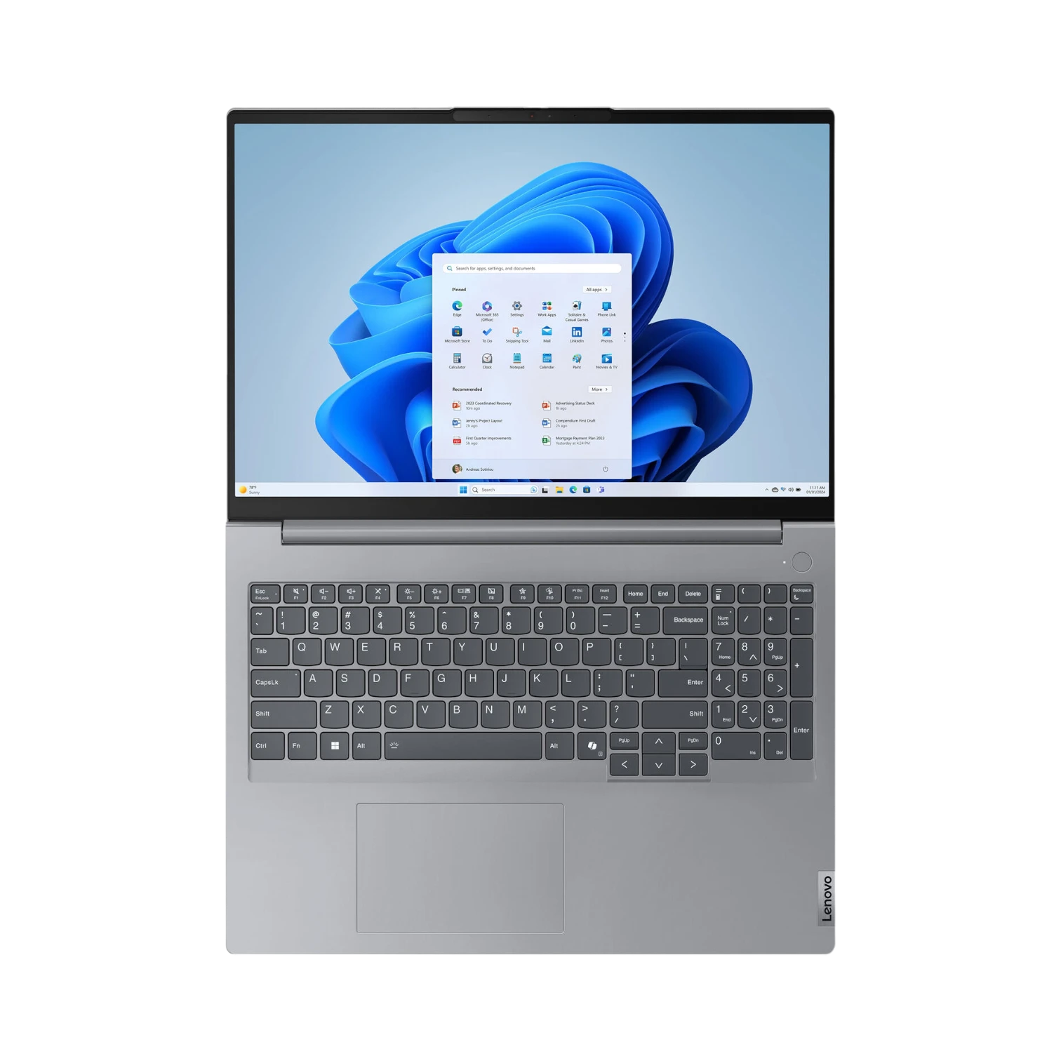 Lenovo ThinkBook 16 G7 ARP 16" Multi-Touch Laptop, AMD Ryzen 7 7735HS, 16GB DDR5 RAM, 512GB SSD (Arctic Gray) — Being Shipped