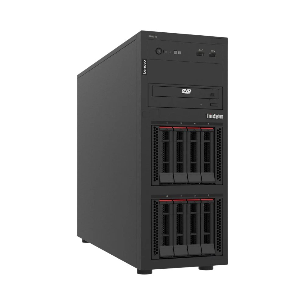 Lenovo ThinkSystem ST250 V3 Tower Server Intel Xeon E-2400, 128GB DDR5 RAM — Being Shipped