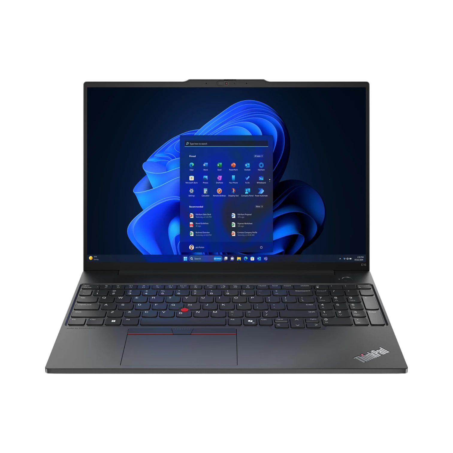 Lenovo ThinkPad E16 Gen 2 16" Multi-Touch Laptop, AMD Ryzen 7-7735U, 16GB DDR5 RAM, 512GB SSD (Black) — Being Shipped