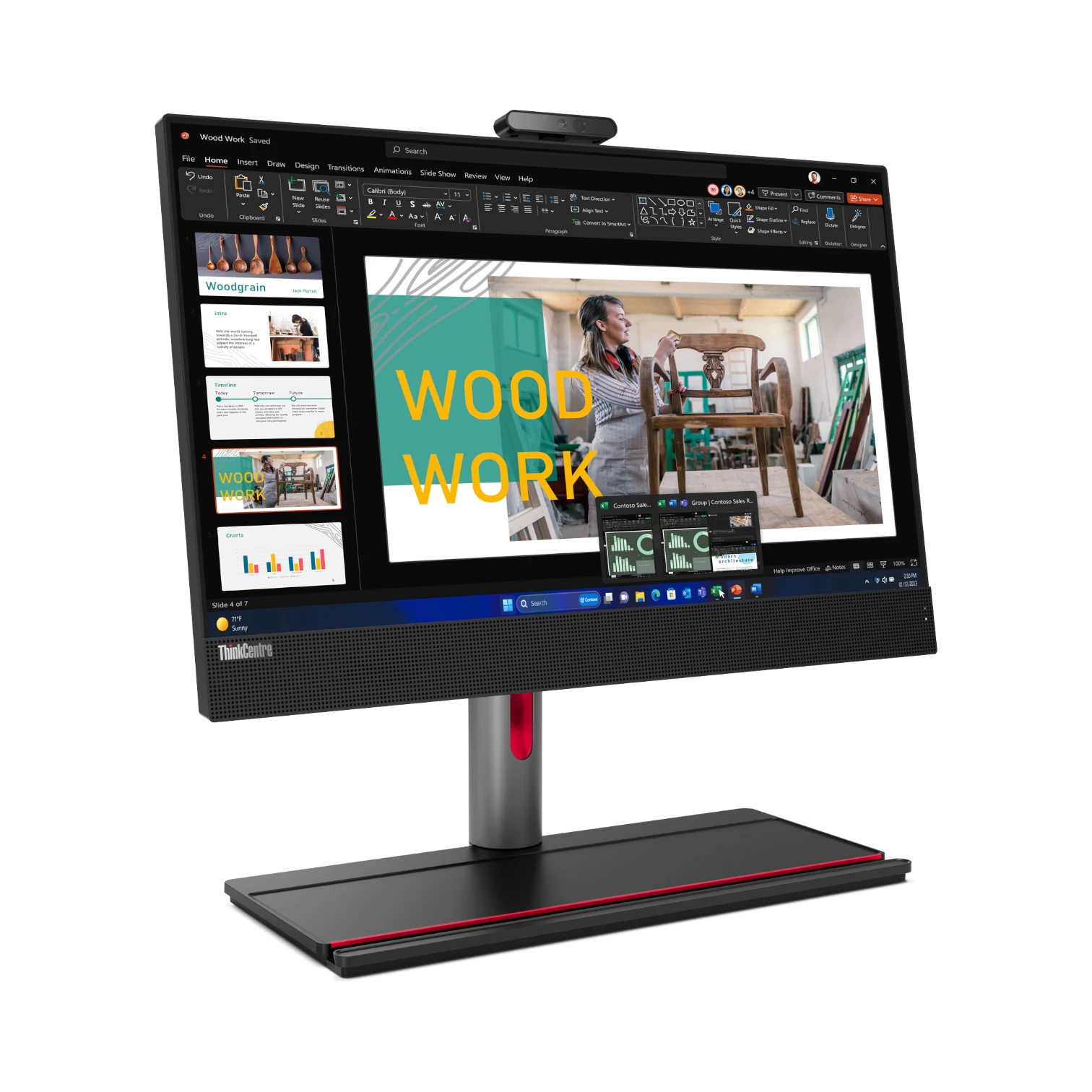 Lenovo ThinkCentre M90a Gen 5 23.8" All-in-One Desktop Computer Intel Core i5-14500, 16GB RAM, 256GB SSD — Being Shipped