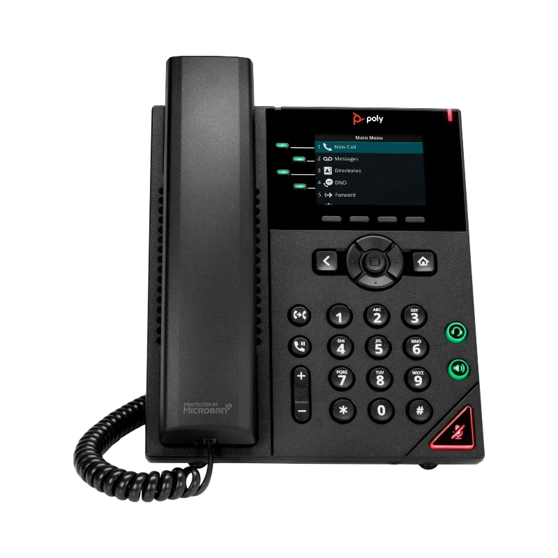 Poly VVX 250 4-Line IP Phone & PoE-enabled GSA/TAA (89B64AA) — Being Shipped