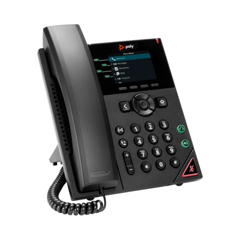 Poly VVX 250 4-Line IP Phone & PoE-enabled GSA/TAA (89B64AA) — Being Shipped