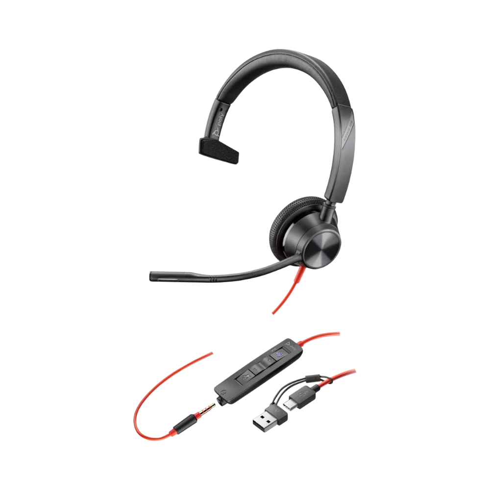 Poly Blackwire 3315 Mono USB-C Headset (Microsoft Teams Certified) — Being Shipped