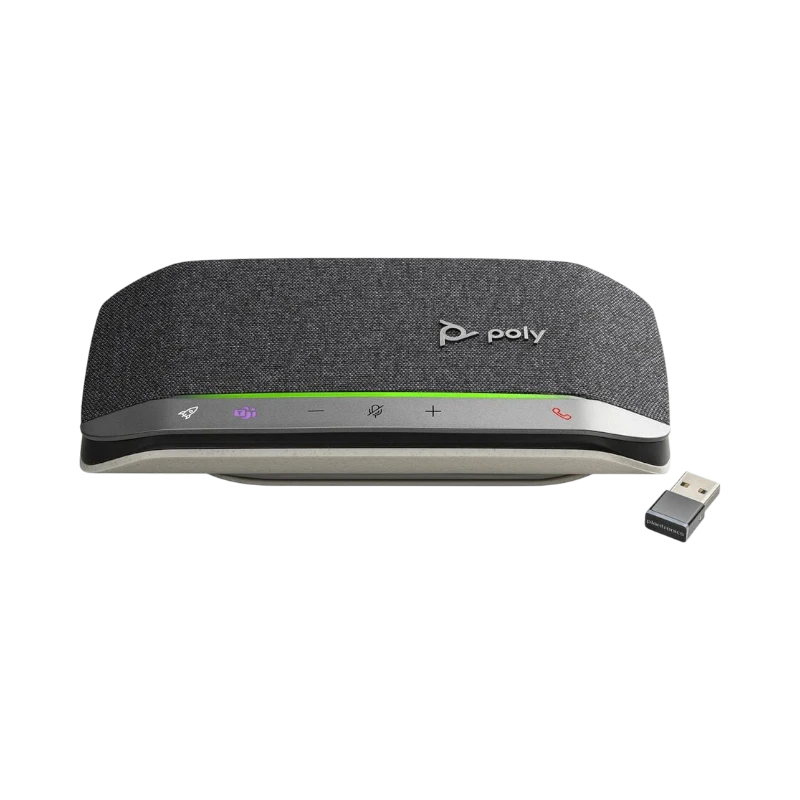 Poly Sync 20+ USB-A & Bluetooth Speakerphone (Silver, Microsoft Teams) — Being Shipped