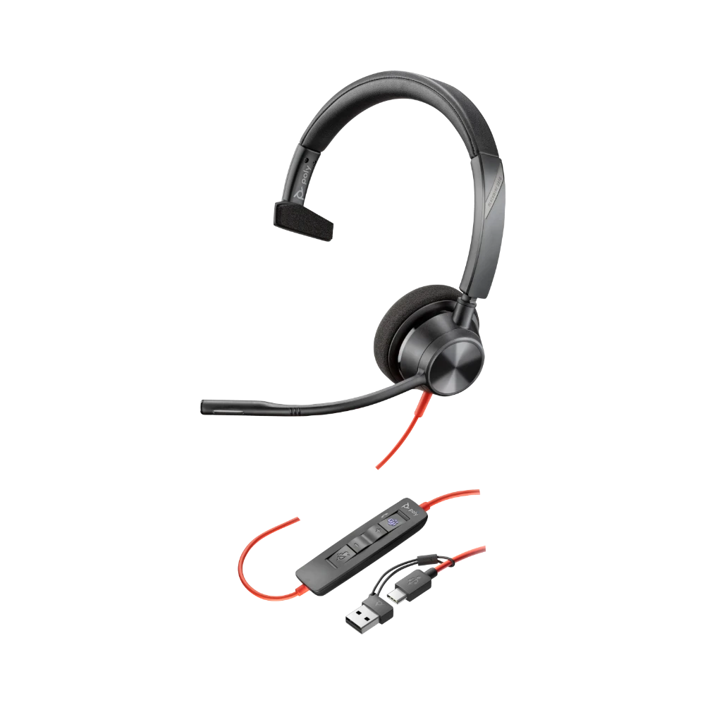 Poly Blackwire 3310 Mono USB-C Headset (Microsoft Teams Certified) — Being Shipped