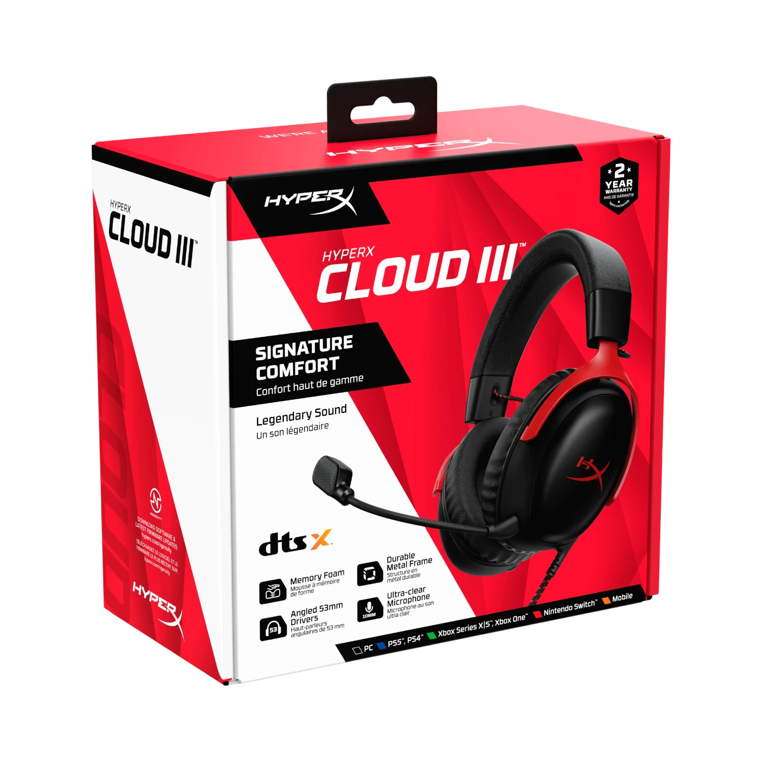 HyperX Cloud III Gaming Headset (Black & Red) — Being Shipped