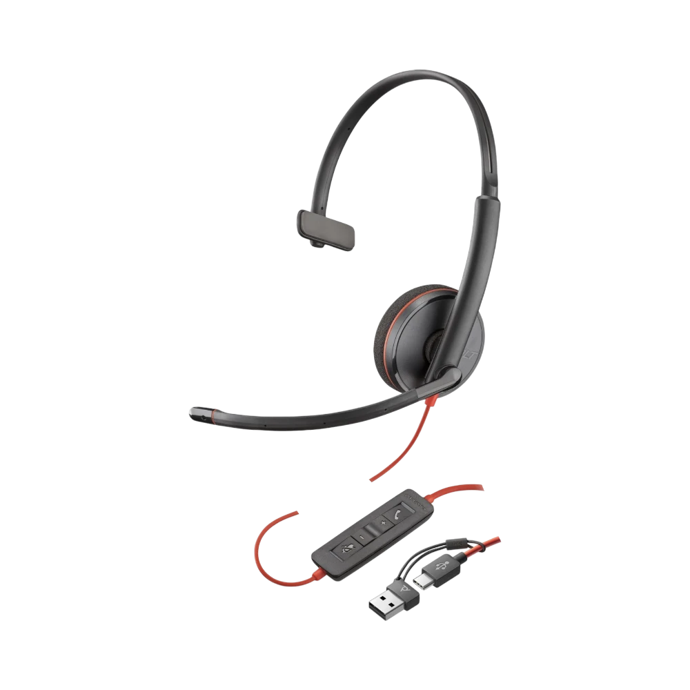 Poly Blackwire 3210 Monaural USB-C Headset — Being Shipped