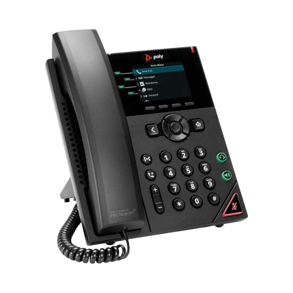 Poly VVX 250 4-Line IP Corded Desk Phone — Being Shipped