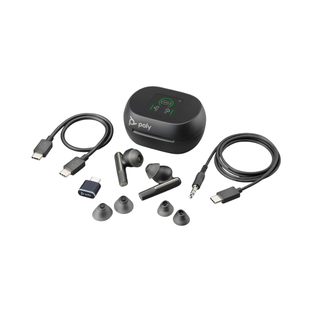 Poly Voyager Free 60+ UC Earbuds (Carbon Black) — Being Shipped