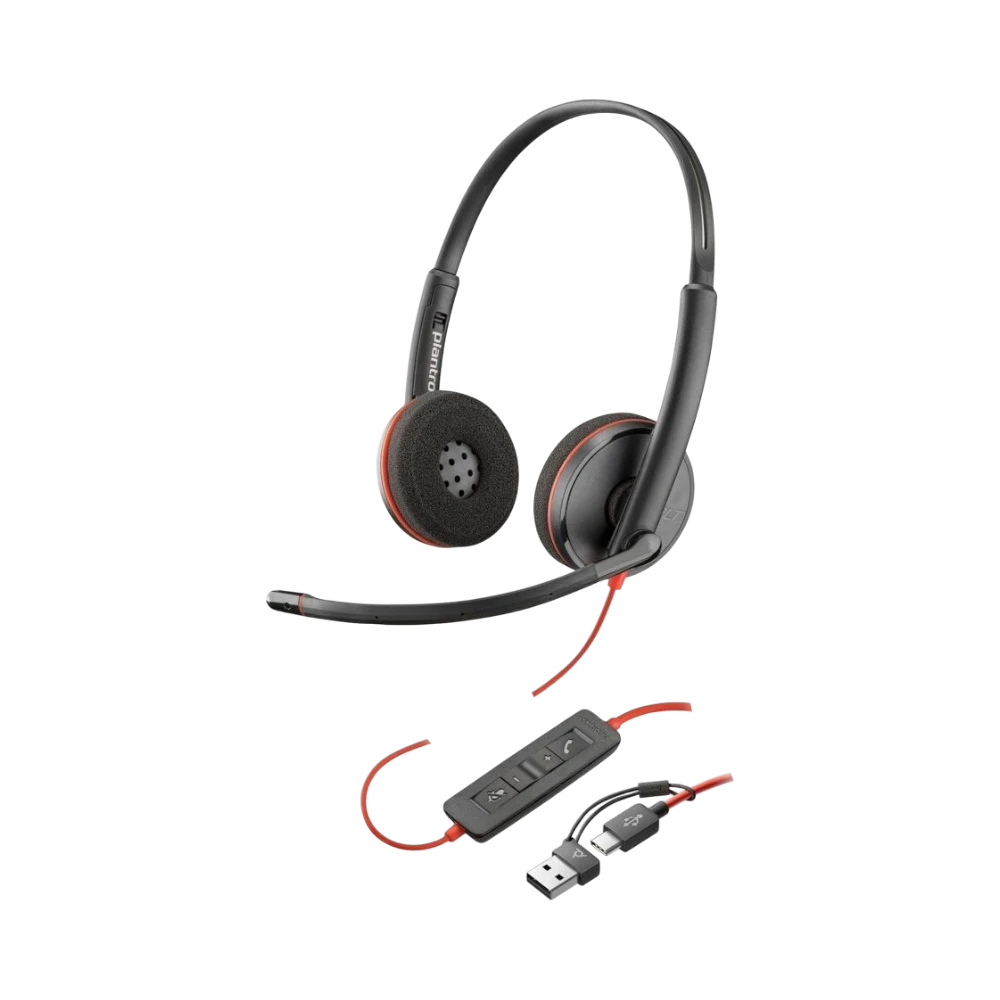 Poly Blackwire 3220 Stereo USB-C Black Headset — Being Shipped