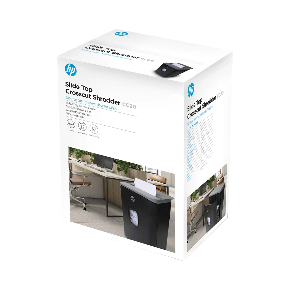 HP CC20 Cross-Cut Paper Shredder (20 Sheets) — Being Shipped