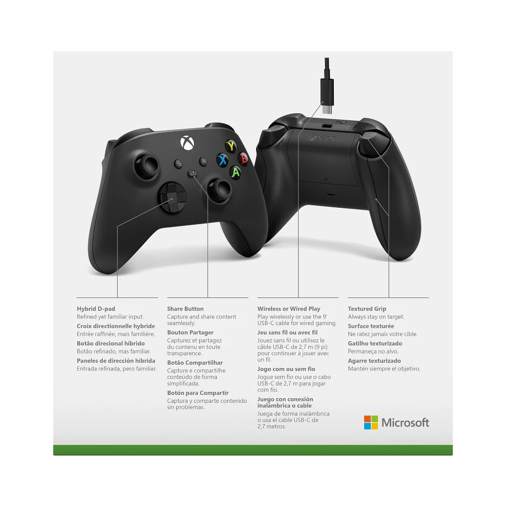 Microsoft Xbox Wireless Controller (Carbon Black) — Being Shipped