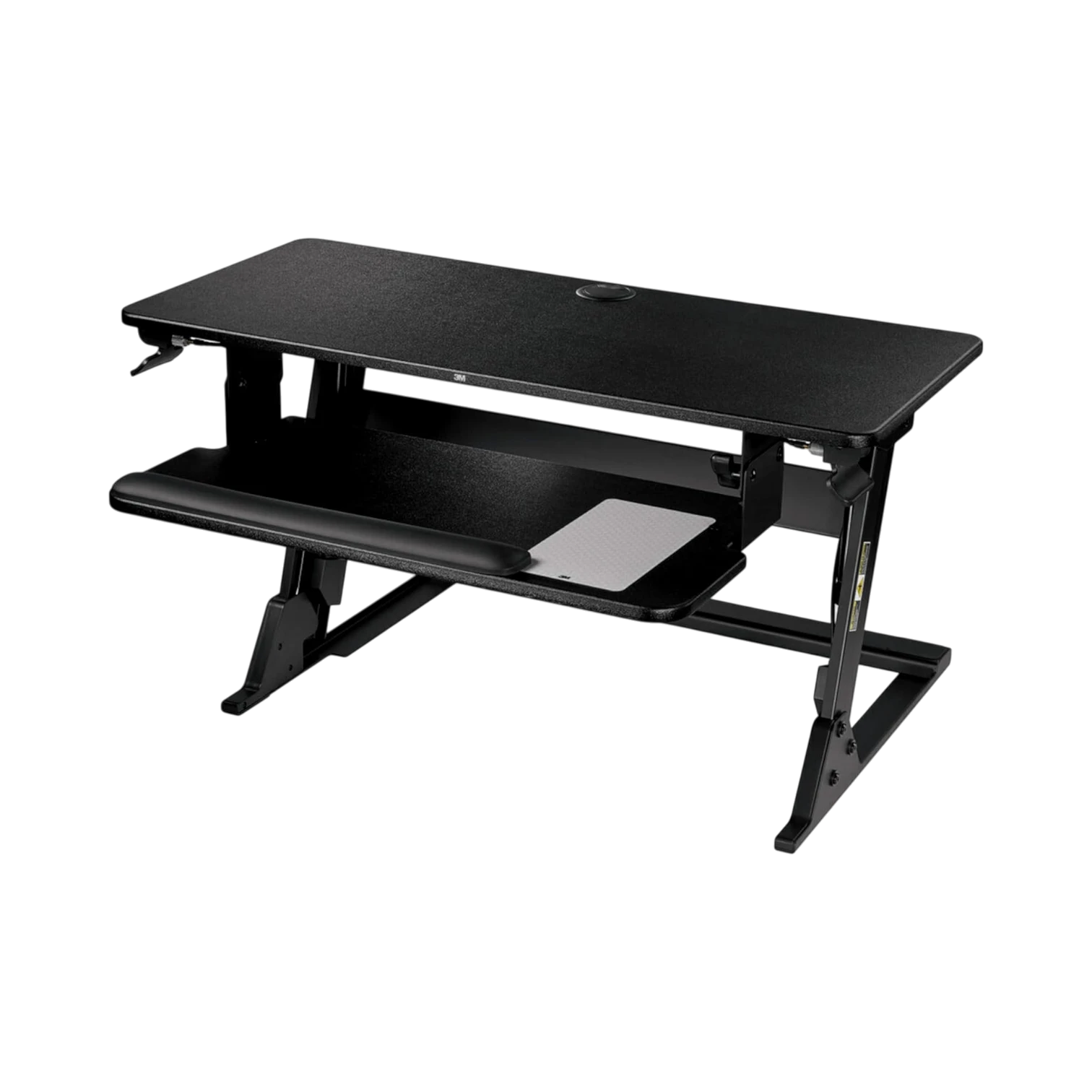 3M Precision Standing Desk 35"W Manual Adjustable Desk Riser with Gel Wrist Rest and Precise Mouse Pad — Being Shipped