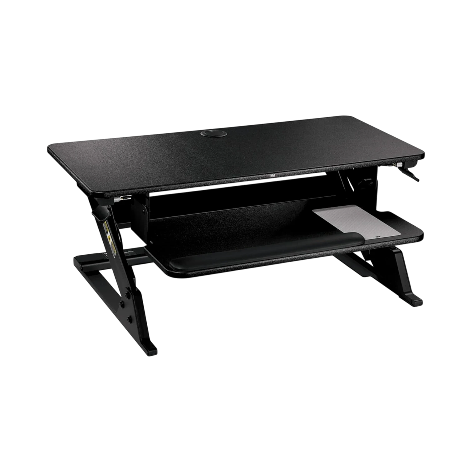 3M Precision Standing Desk 35"W Manual Adjustable Desk Riser with Gel Wrist Rest and Precise Mouse Pad — Being Shipped