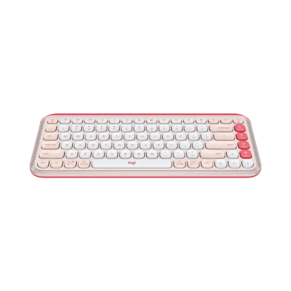 Logitech POP ICON KEYS Wireless Keyboard (Rose & Off-White) — Being Shipped