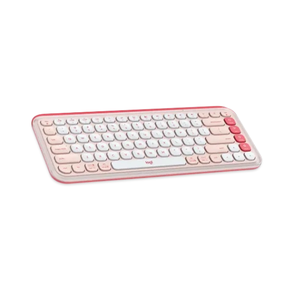 Logitech POP ICON KEYS Wireless Keyboard (Rose & Off-White) — Being Shipped