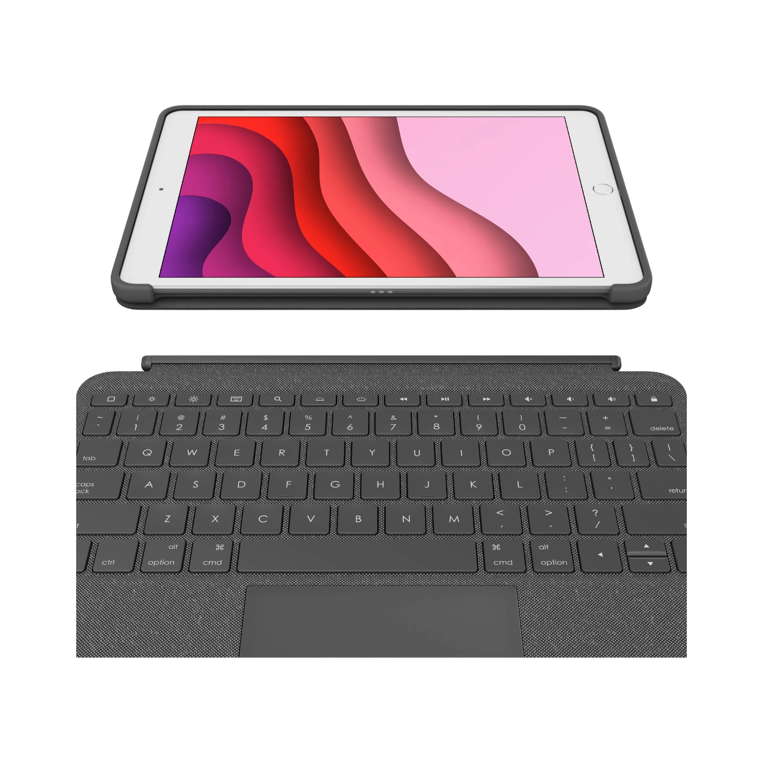 Logitech Combo Touch Backlit Keyboard Case for Apple iPad (Gen 7 to 9) (Graphite)