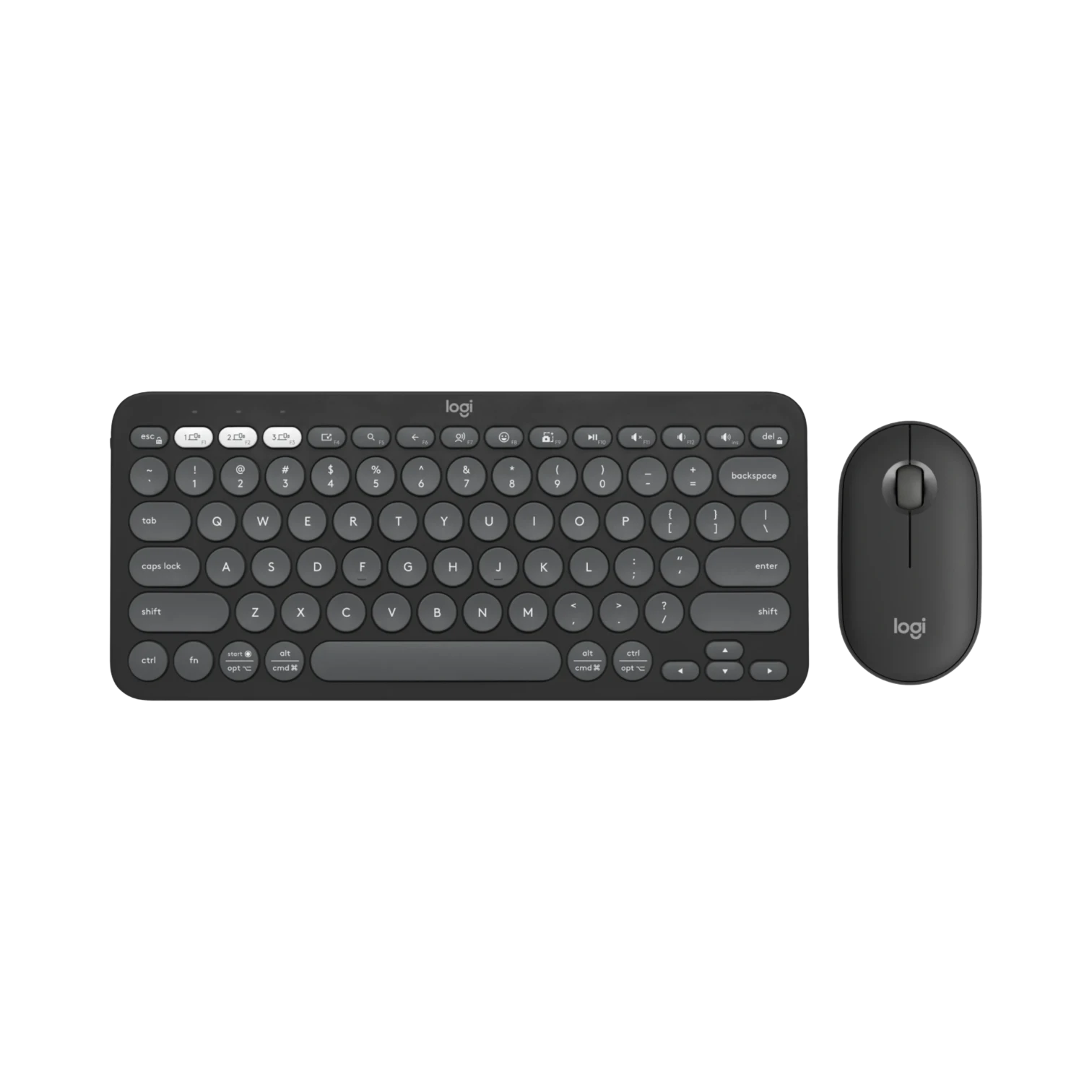 Logitech Pebble 2 Wireless Keyboard and Mouse Combo (Tonal Graphite)