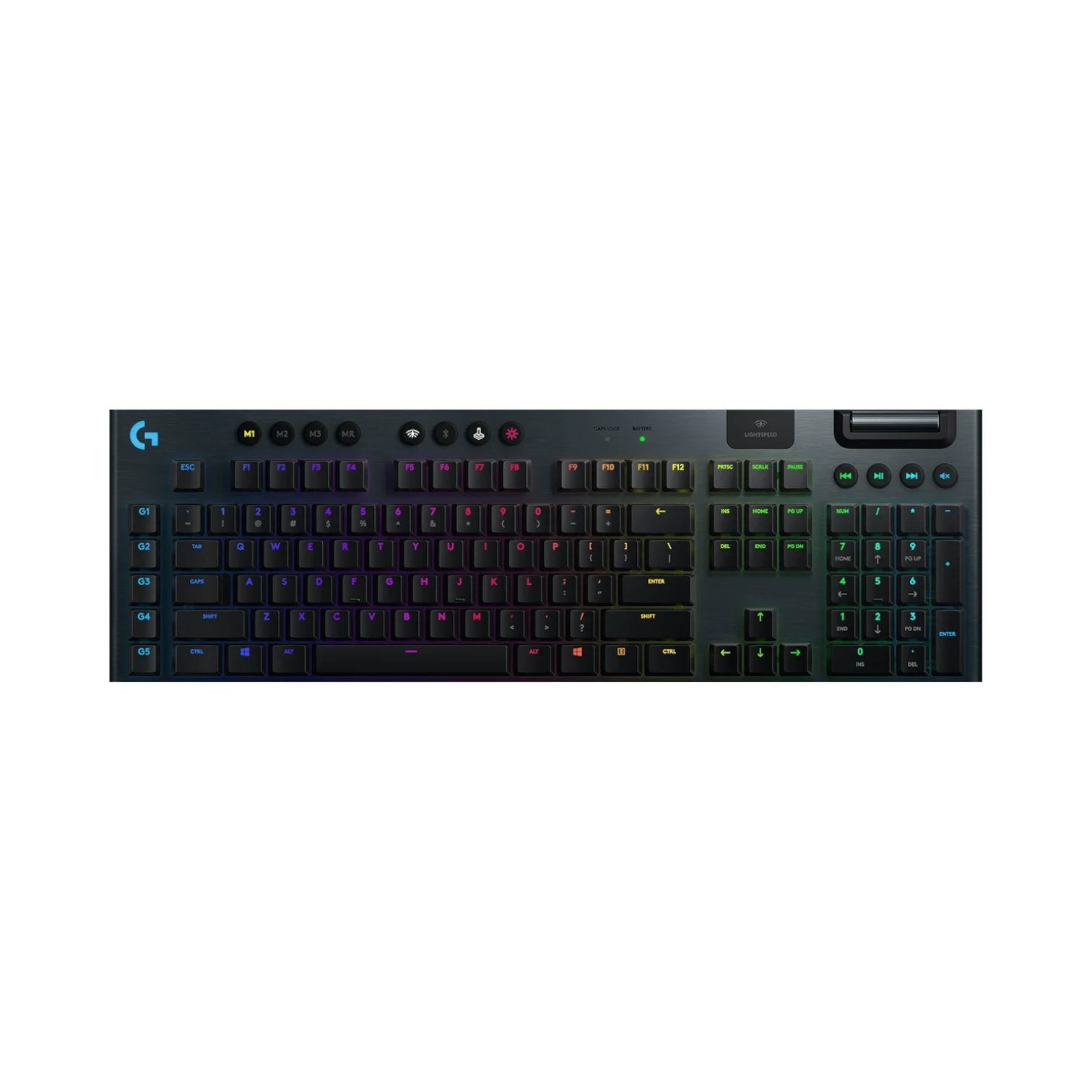 Logitech G G915 LIGHTSPEED Wireless RGB Mechanical Gaming Keyboard (Carbon, GL Clicky)