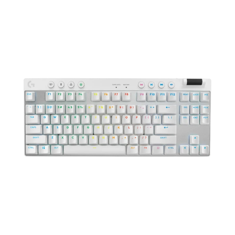 Logitech G PRO X TKL LIGHTSPEED Wireless RGB Gaming Keyboard (White, Tactile)