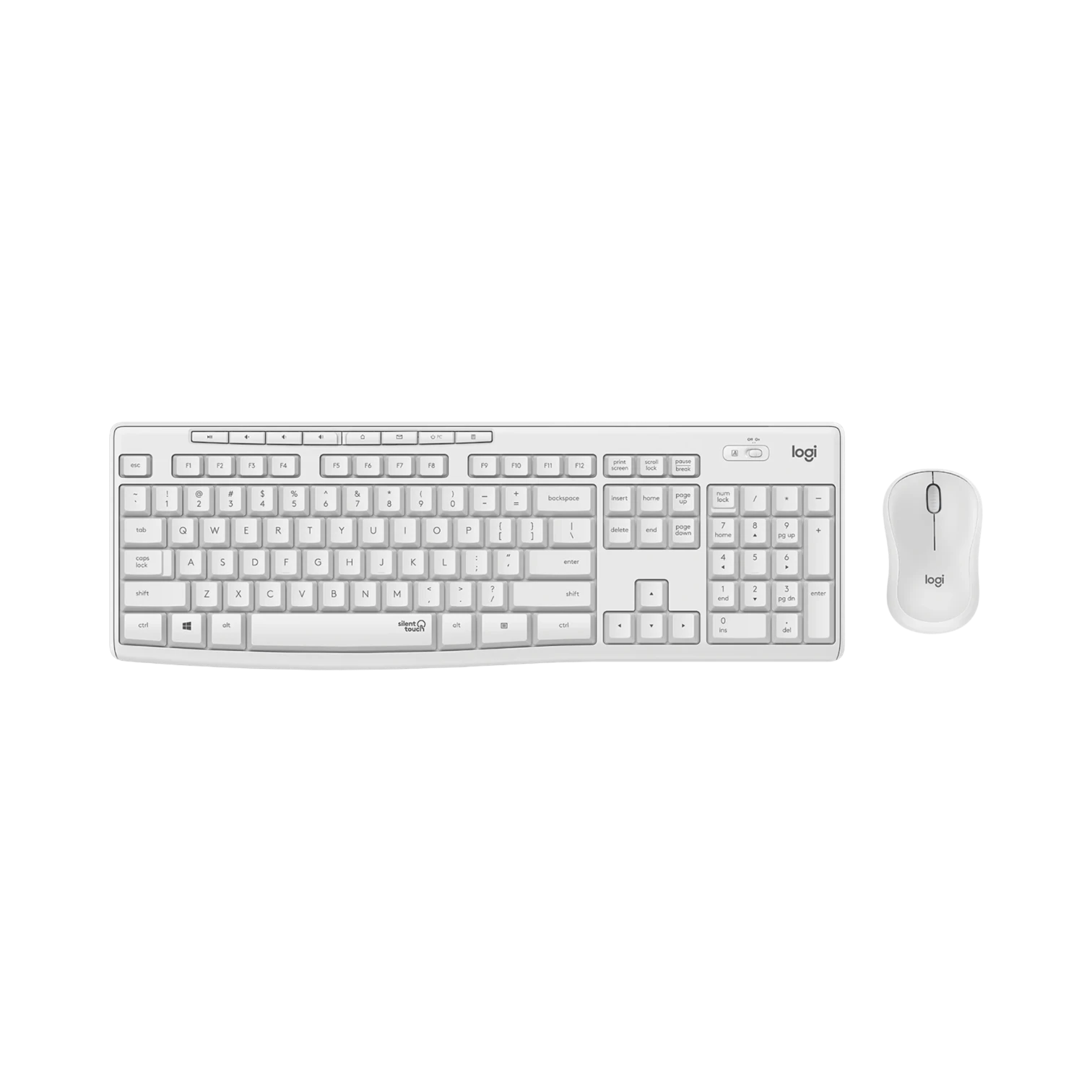 Logitech MK295 Silent Wireless Keyboard & Mouse Combo (Off-White)