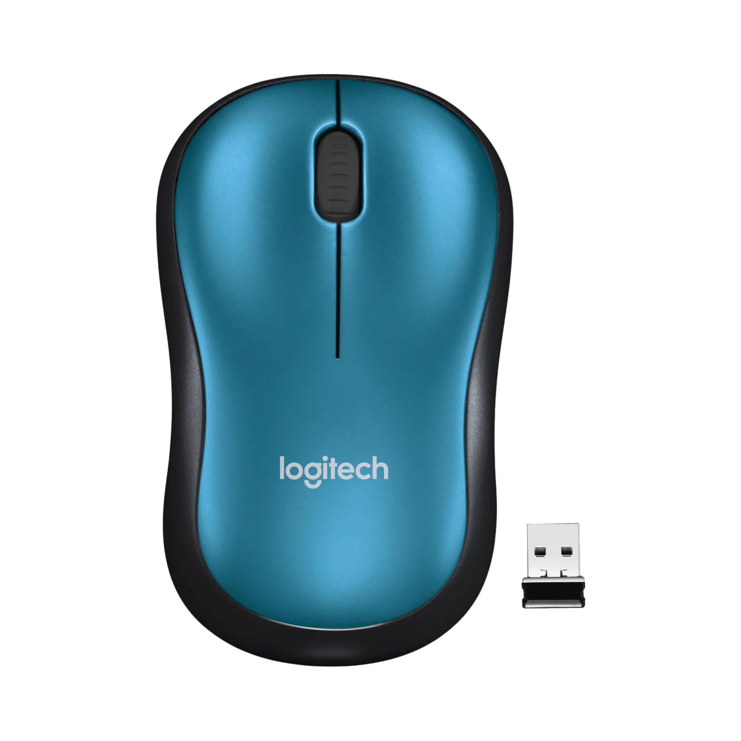 Logitech M185 Wireless Mouse (Blue/Black)