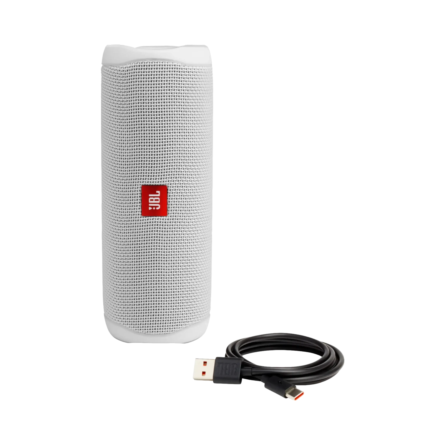 JBL Flip 5 Waterproof Bluetooth Speaker (Steel White)