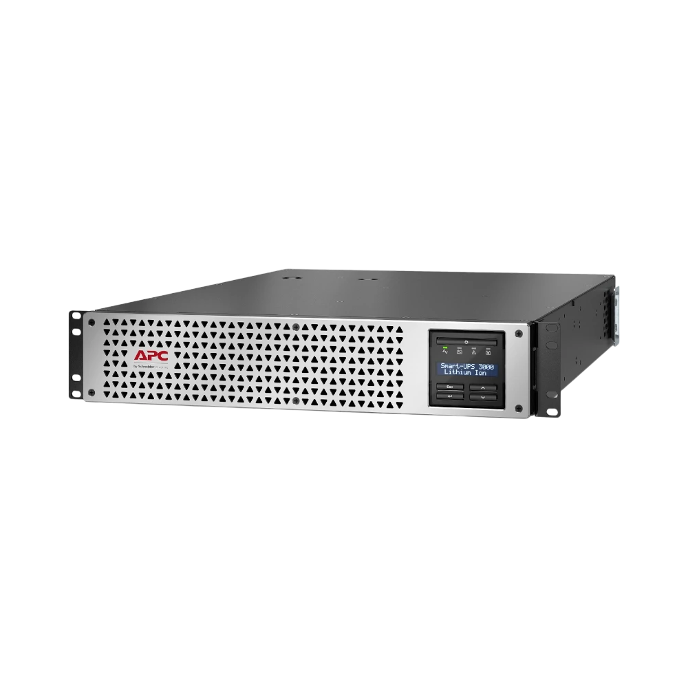 APC Smart-UPS, Line Interactive, 3kVA, Lithium-ion, Rackmount 2U, 120V, 2x NEMA 5-20R+6x NEMA 5-15R outlets, SmartConnect Port+Network Card, AVR, LCD