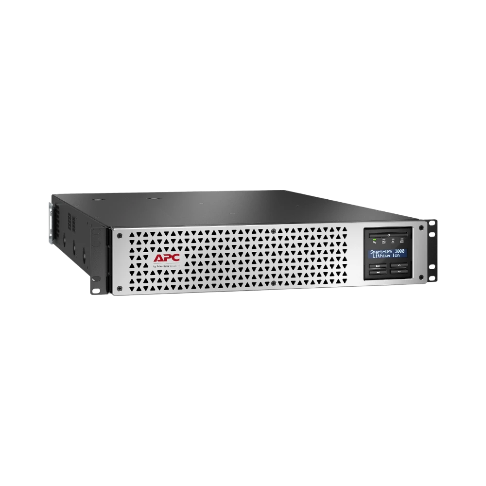 APC Smart-UPS, Line Interactive, 3kVA, Lithium-ion, Rackmount 2U, 120V, 2x NEMA 5-20R+6x NEMA 5-15R outlets, SmartConnect Port+Network Card, AVR, LCD